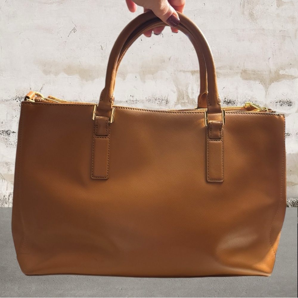 Tory Burch Tan Leather Satchel & Crossbody - Picture 3 of 12